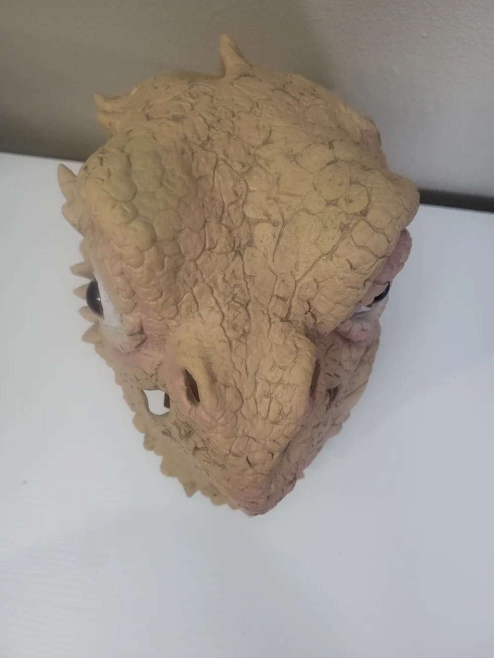 Bearded Dragon Lizard Latex Mask Realistic Reptile Full Head Costume Tan Cosplay